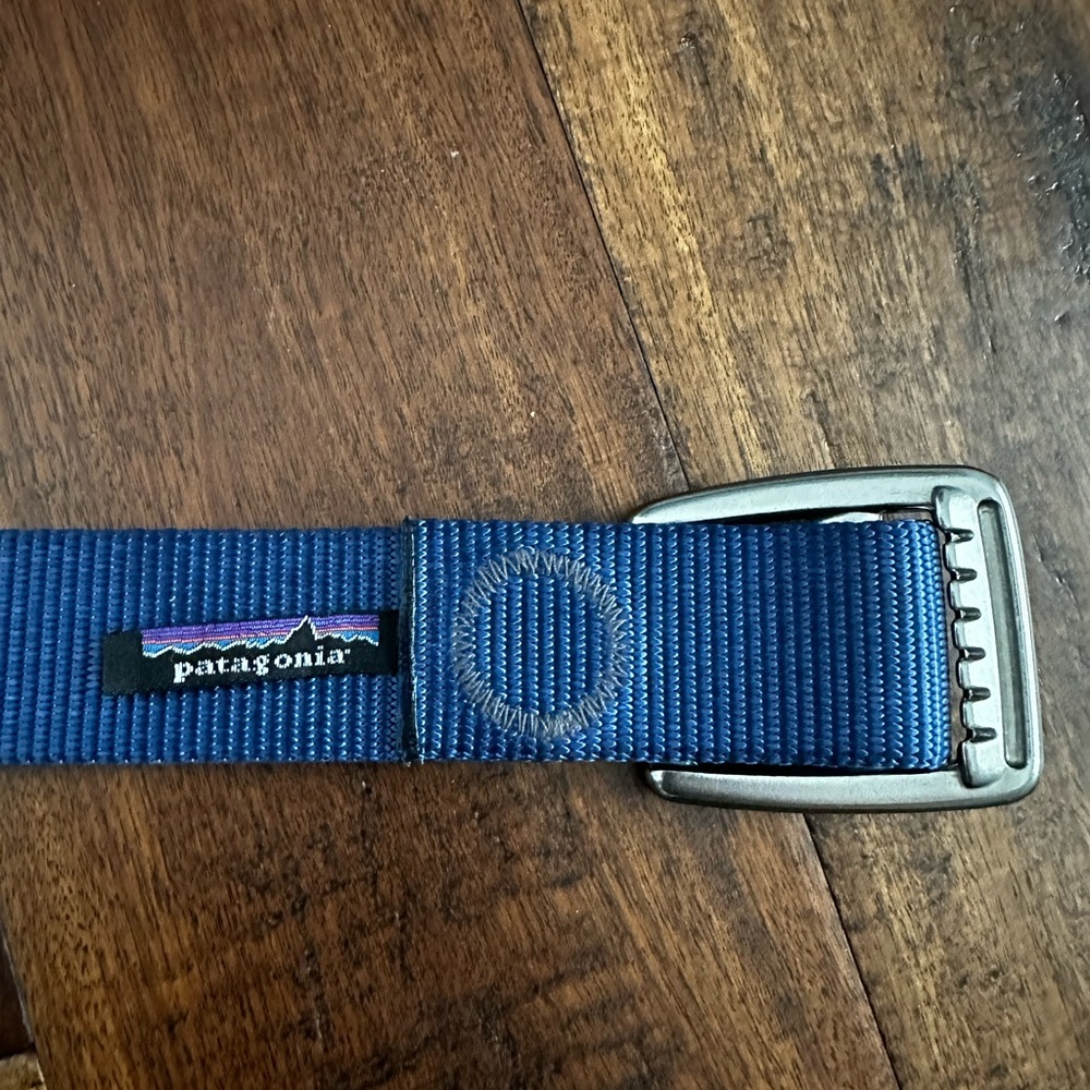 Patagonia blue web belt
